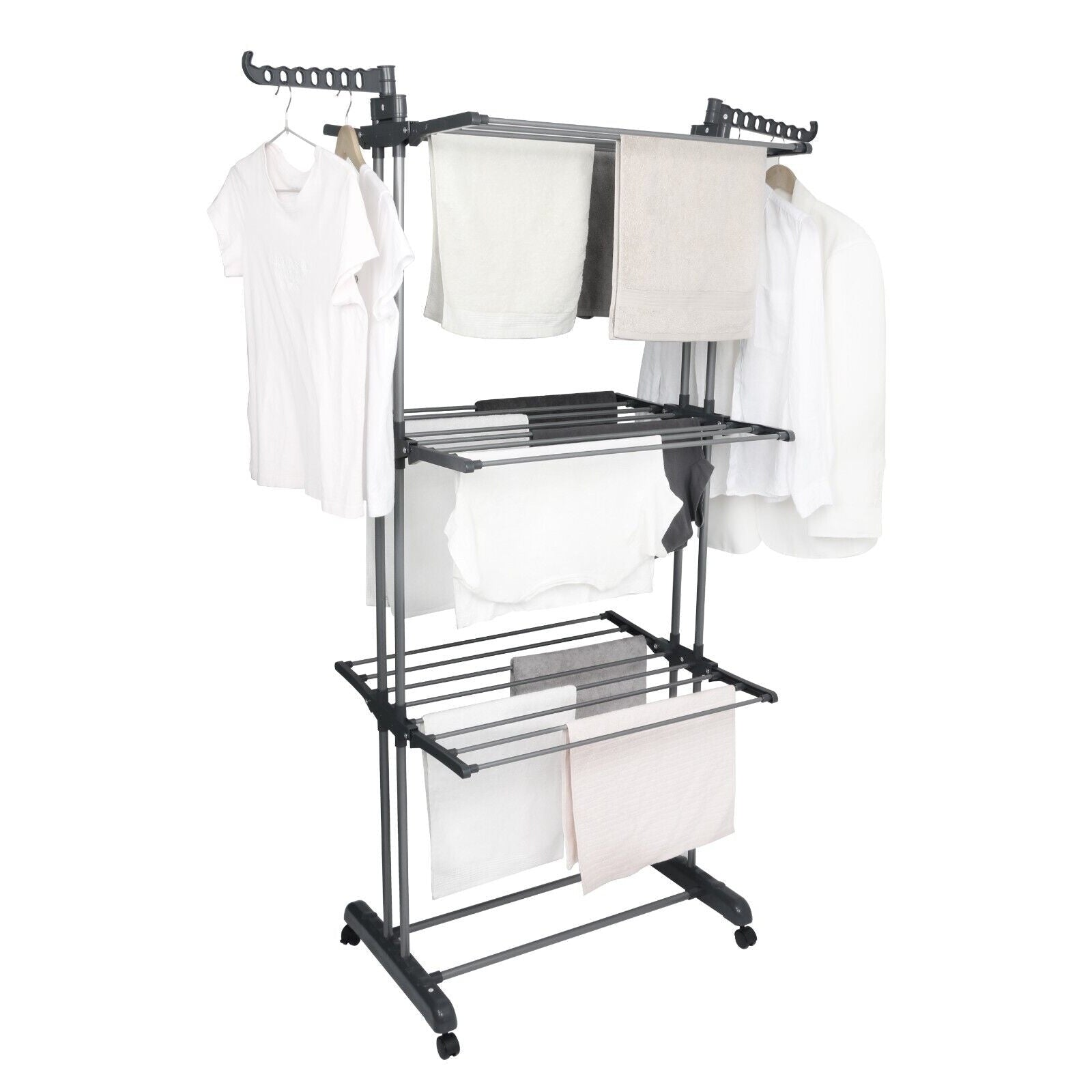 4 Tier Foldable Clothes Airer Rack Indoor Outdoor Dryer Laundry Dry Rail Hanger