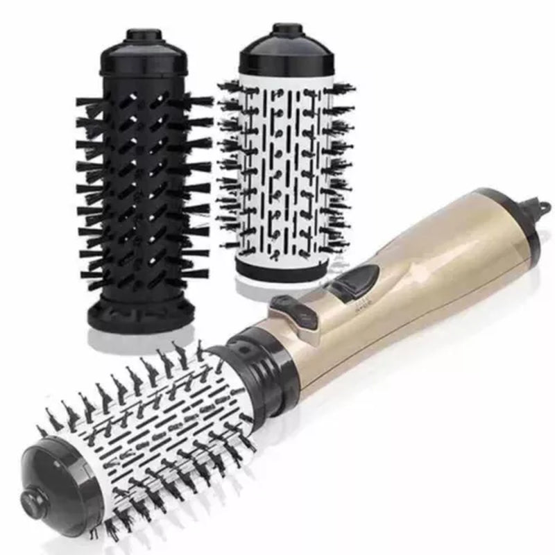 3In1 Hot Air Styler and Rotating Hair Dryer Hair Straightener Curler Brush Comb