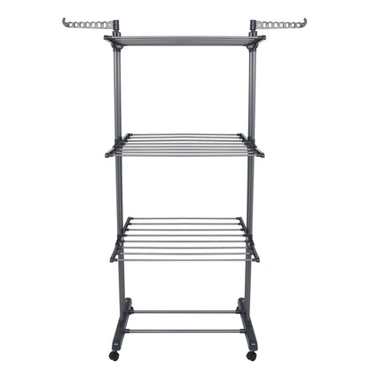 4 Tier Foldable Clothes Airer Rack Indoor Outdoor Dryer Laundry Dry Rail Hanger