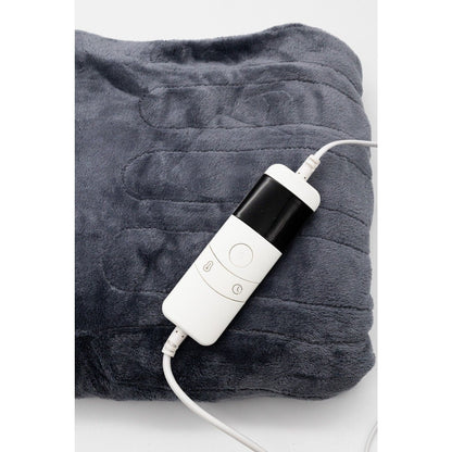 Electric Heated Throw Blanket Double Grey Home Fleece Comfort Control Warmer - Scott3