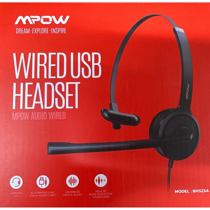 Single-Sided USB/3 5Mm Wired Headset with Microphone