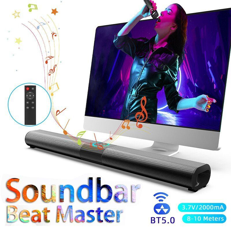 TV Sound Bar Home Theater Subwoofer Bluetooth Soundbar Wireless Wired Speaker UK