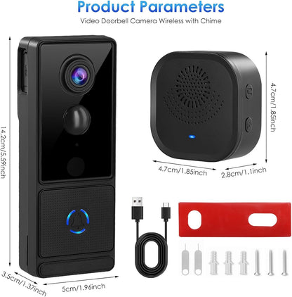 1080P Wireless Video Doorbell Smart Wifi Intercom Door Bell Ring Security Camera