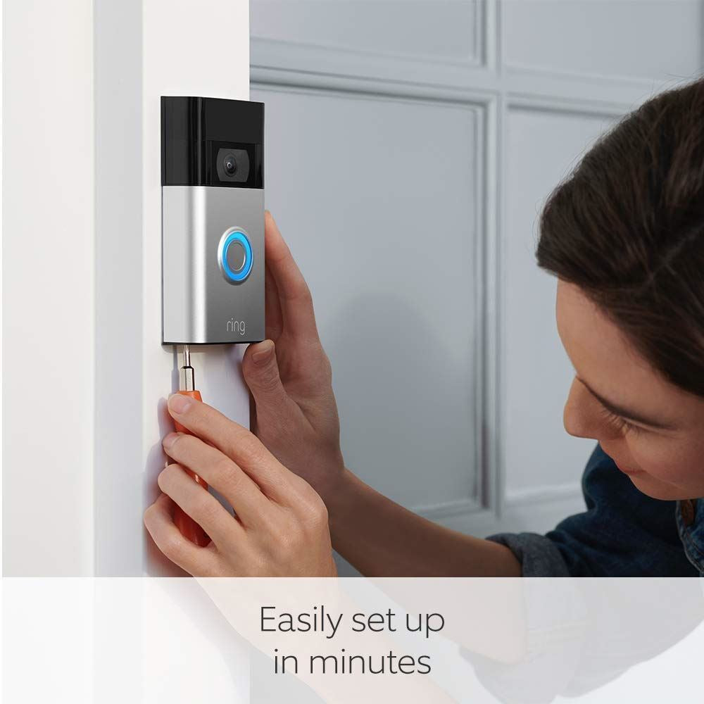 Ring Video Doorbell (2Nd Gen) 1080P HD Advanced Motion Detection - Satin Nickel