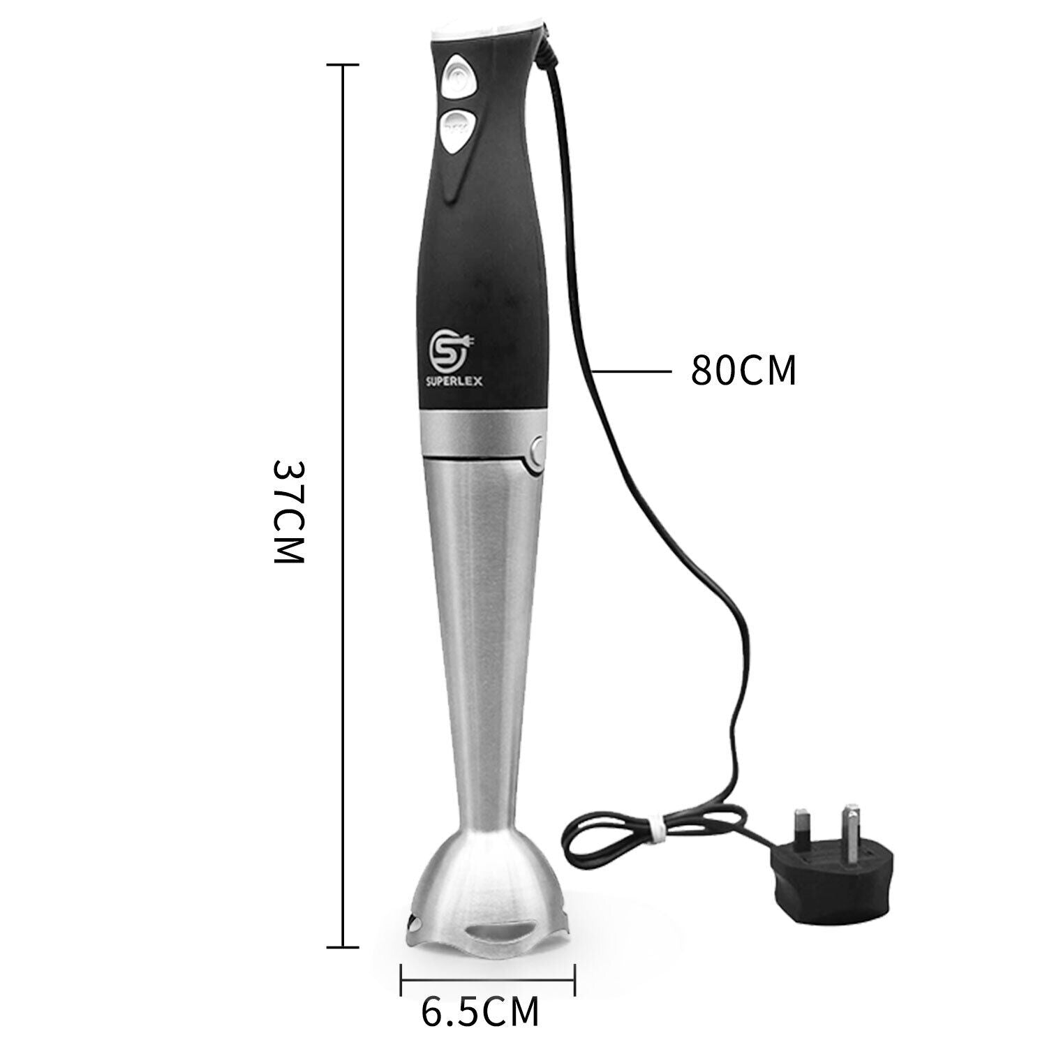 700W Electric Hand Held Blender Stick Food Processor Mixer Fruit Whisk 2-Speed