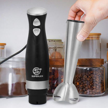 700W Electric Hand Held Blender Stick Food Processor Mixer Fruit Whisk 2-Speed